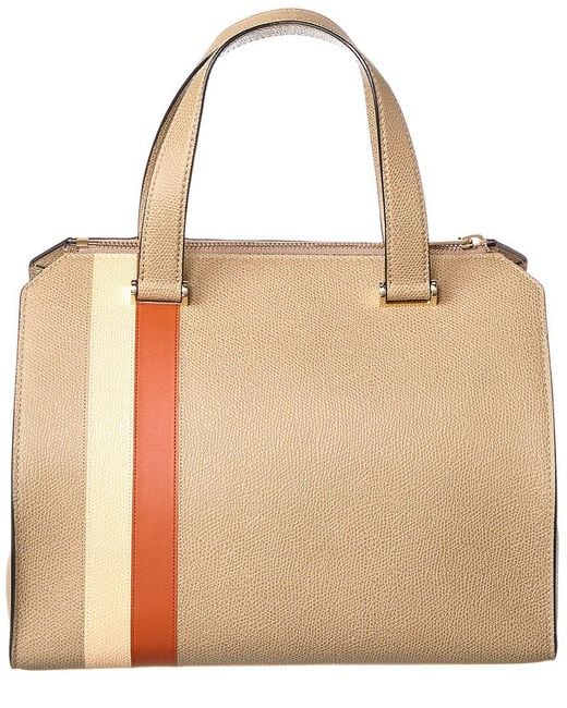 Valextra Natural Passepartout Medium Leather Tote