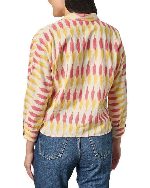 Lilla P Red Ikat Dolman Button Down