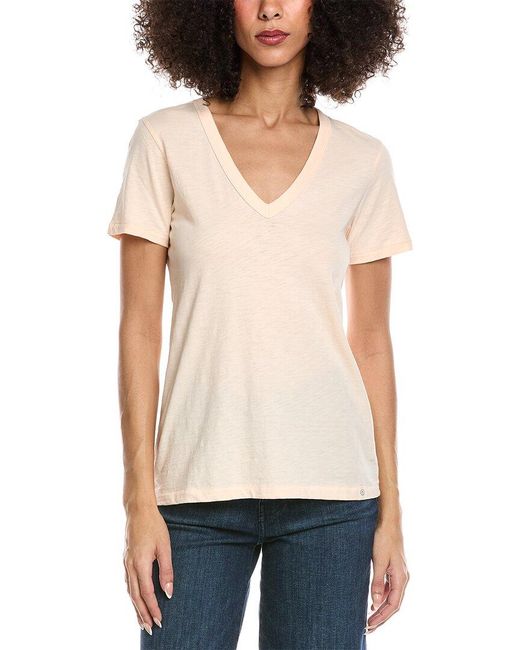 Rag & Bone Blue The Slub V-Neck Top