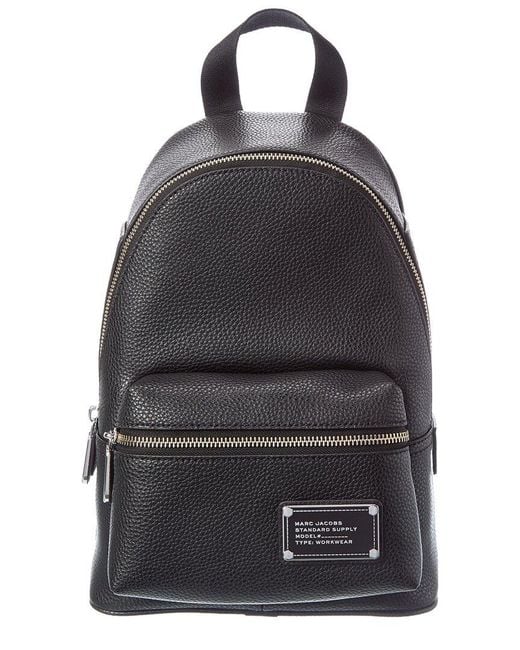 Marc Jacobs Black Small Leather Backpack
