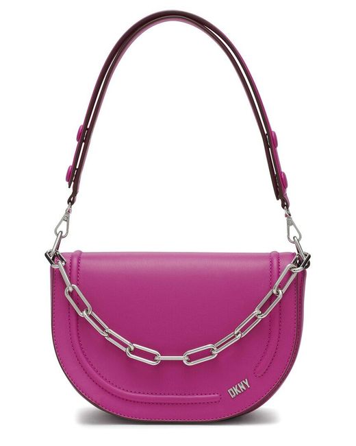 DKNY Purple Orion Convertible Flap Shoulder Bag
