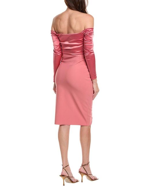 La Petite Robe Di Chiara Boni Red Bessie Solid Midi Dress