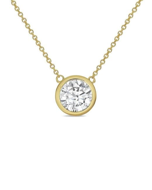 Diana M Metallic Diana M. 14K 6.00 Ct. Tw. Lab-Grown Diamond Pendant Necklace