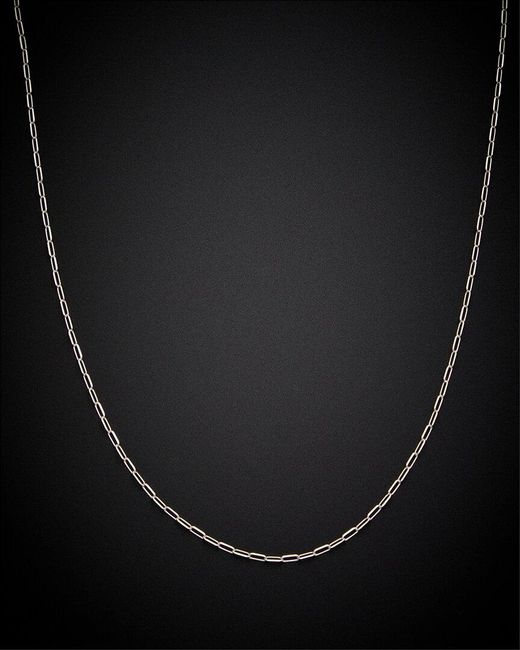 Italian Gold Black 14K Paperclip Chain Necklace
