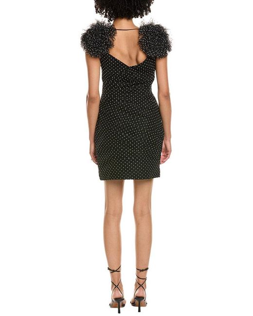 ML Monique Lhuillier Black Peyton Mini Dress