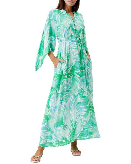 Melissa Odabash Green Edith Maxi Dress