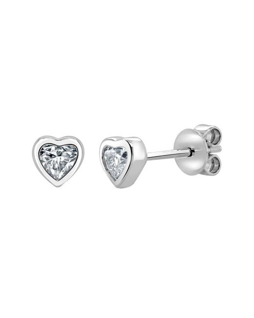 Sabrina Designs Metallic 14k 0.36 Ct. Tw. Diamond Heart Earrings