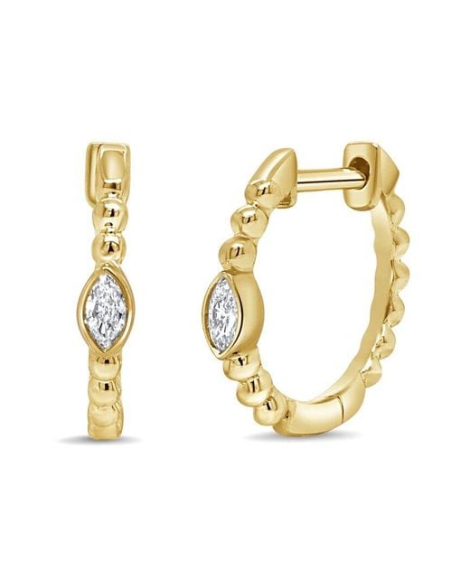 Sabrina Designs Metallic 14K 0.07 Ct. Tw. Diamond Huggie Earrings
