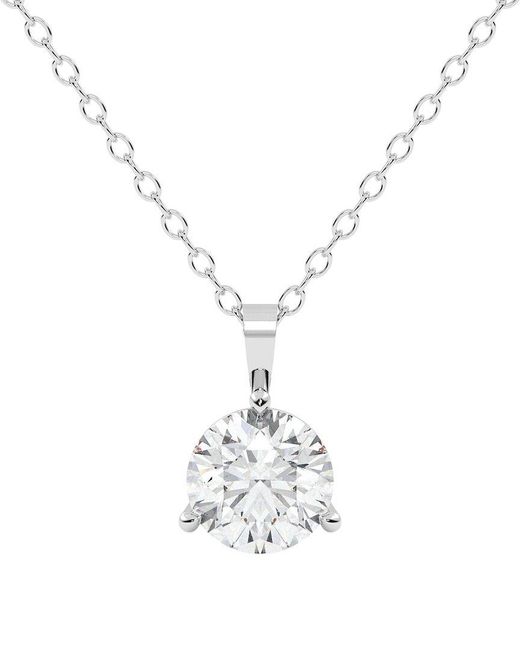 Diamond Select Cuts White 14K 2.00 Ct. Tw. Diamond Pendant Necklace