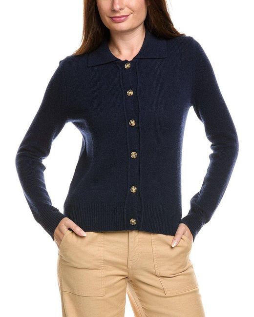 Kier + J Blue Kier + J Wool & Cashmere-Blend Cardigan