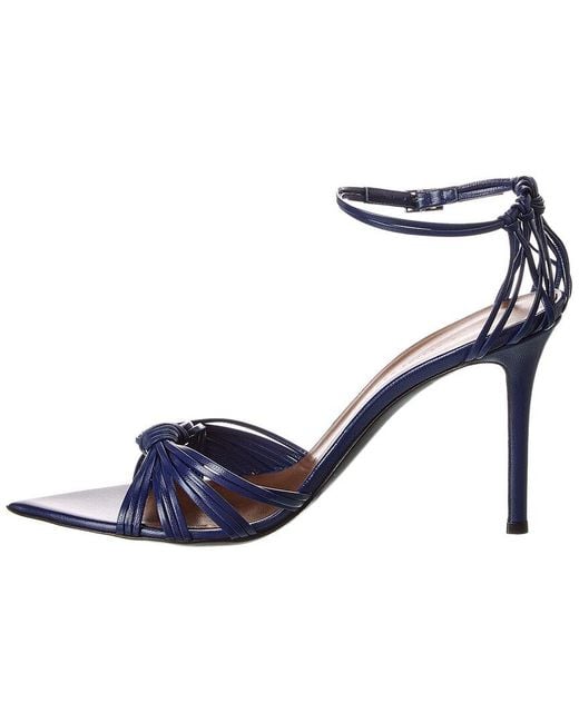 Giuseppe Zanotti Blue Intrigo 90 Leather Sandal