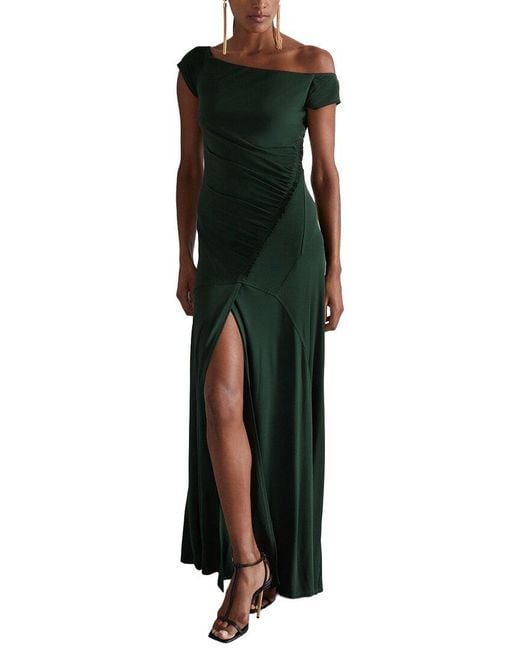 Reiss Green Elliotte Jersey Dress