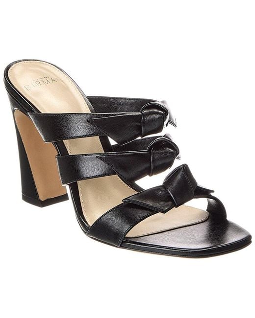 Alexandre Birman Black Lolita Square 90 Leather Sandal