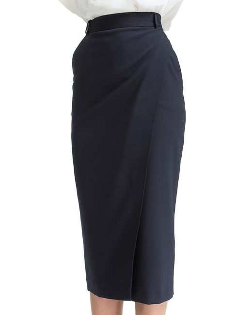 BGL Blue Wool-Blend Skirt