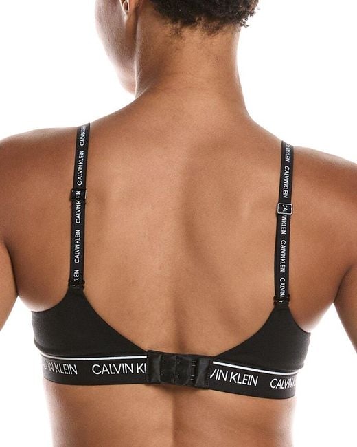 Calvin Klein Black Archive Logo Lightly Lined Wirefree Bralette