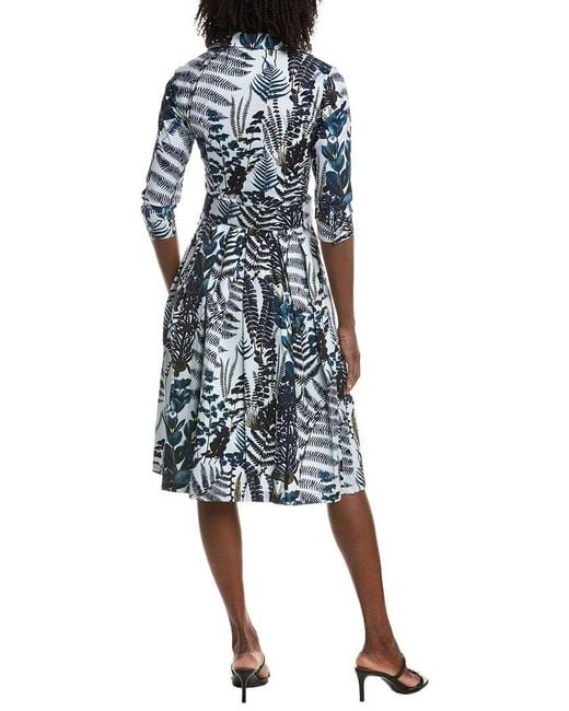 Samantha Sung Blue Audrey Shirtdress