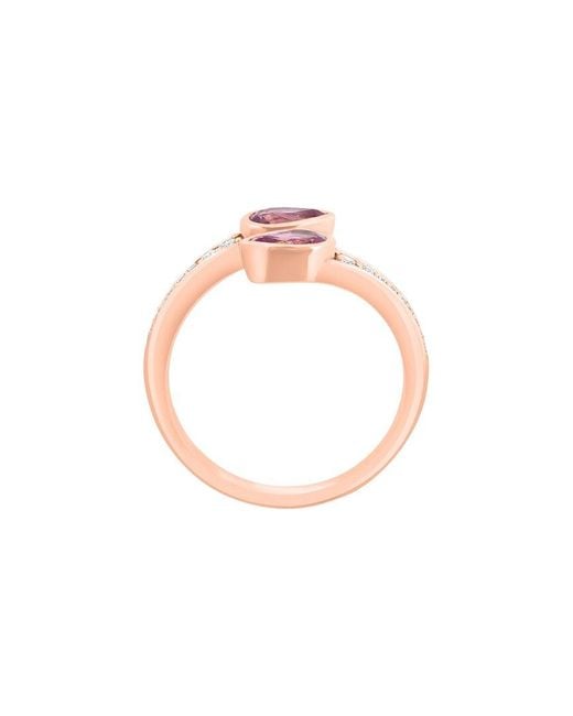 Effy Fine Jewelry Pink 14K Rose 1.00 Ct. Tw. Diamond & Sapphire Ring