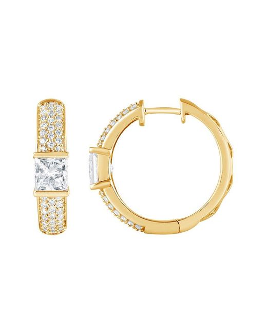 Lab Grown Diamonds Metallic 14K 1.00 Ct. Tw. Lab-Grown Diamond Hoop Earring