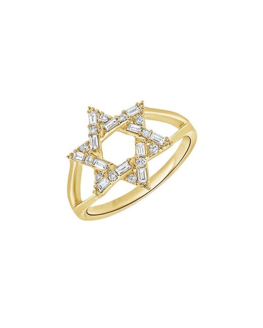 Sabrina Designs White 14k 0.33 Ct. Tw. Diamond Star Of David Ring