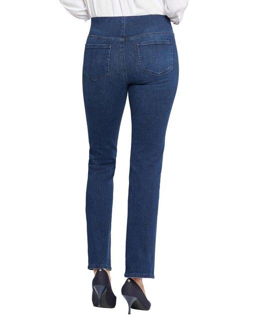 NYDJ Blue Pull-on Marvelous Straight Jean