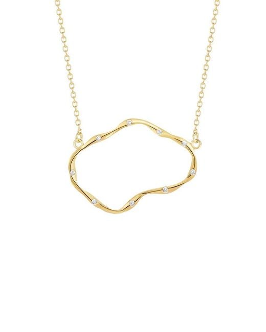 Reiss Metallic 14K 0.16 Ct. Tw. Diamond Necklace