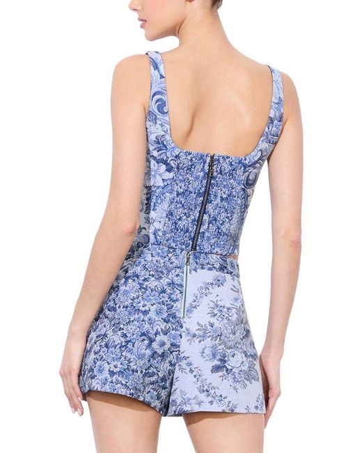 Alice + Olivia Blue Breslin Top