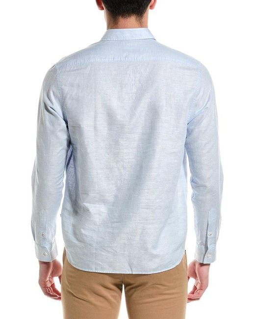 Ted Baker Blue Remark Smart Linen-blend Shirt for men