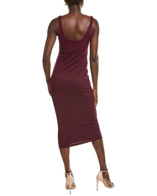 Susana Monaco Red Solid Midi Dress