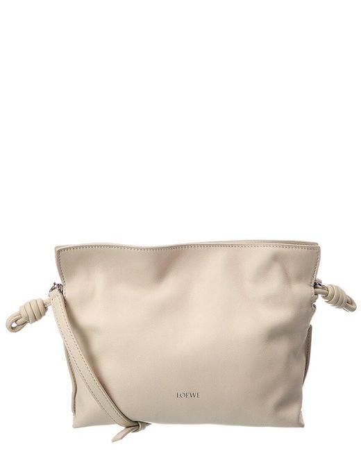 Loewe Natural Flamenco Mini Leather Clutch