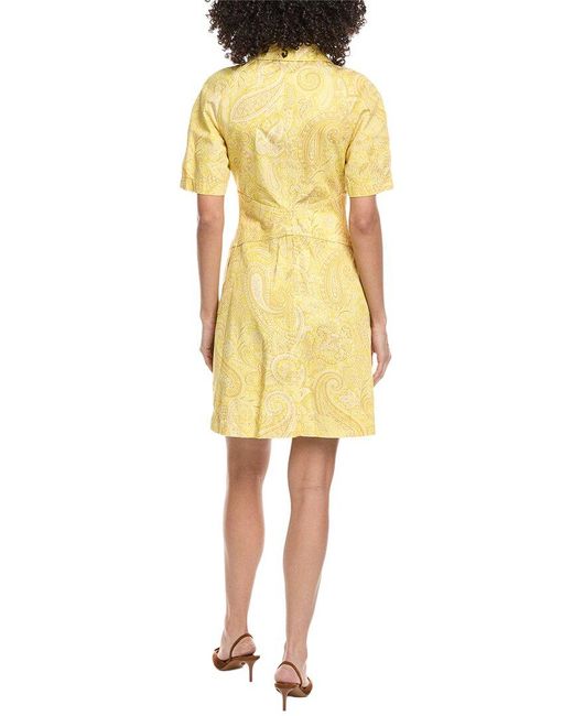Etro Yellow Brass Denim Mini Dress