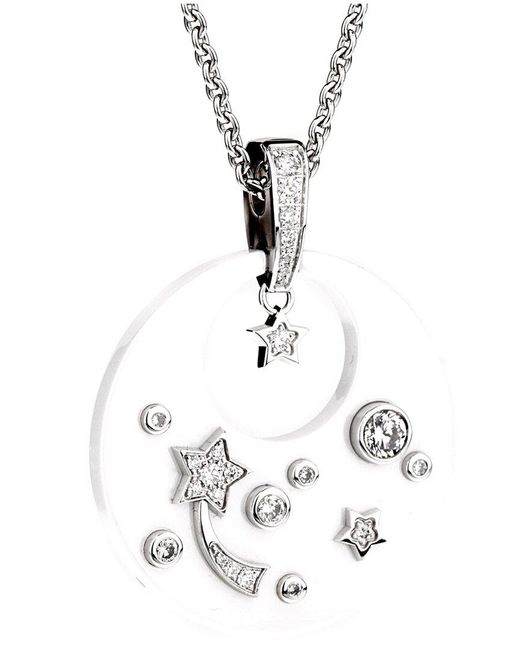 Chanel White 18K 0.40 Ct. Tw. Diamond Comete Necklace (Authentic Pre-Owned)