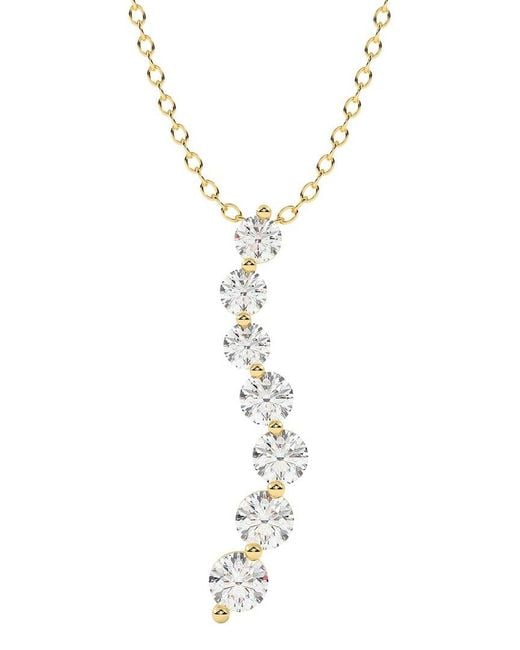 Diamond Select Cuts Metallic 14K 1.00 Ct. Tw. Diamond Pendant Necklace