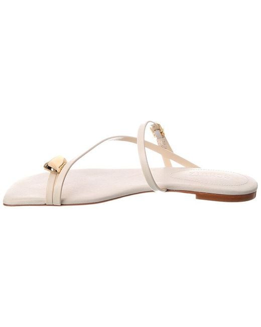 SCHUTZ SHOES White Elysa Leather Sandal