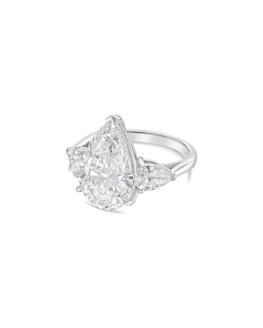 Diana M White Diana M. Platinum 13.50 Ct. Tw. Lab-Grown Diamond Three-Stone Ring