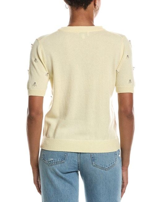 MILLY Blue Rosalyn Knit Top