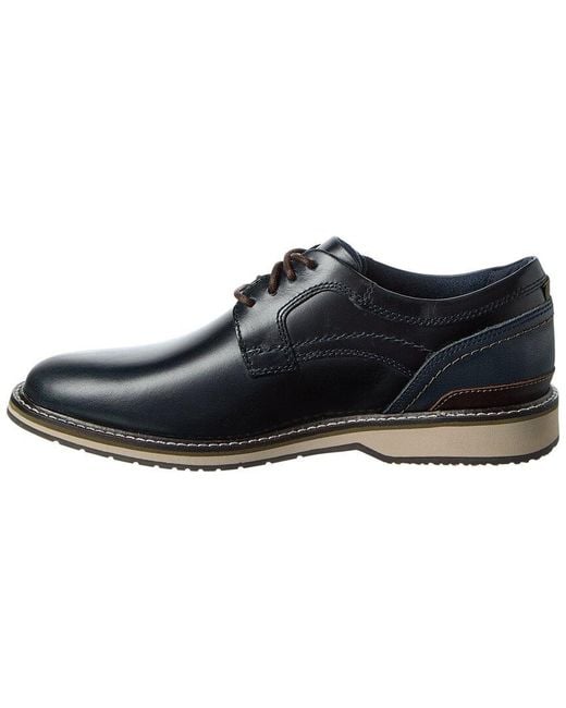 Clarks Black Monahan Plain Leather Oxford for men