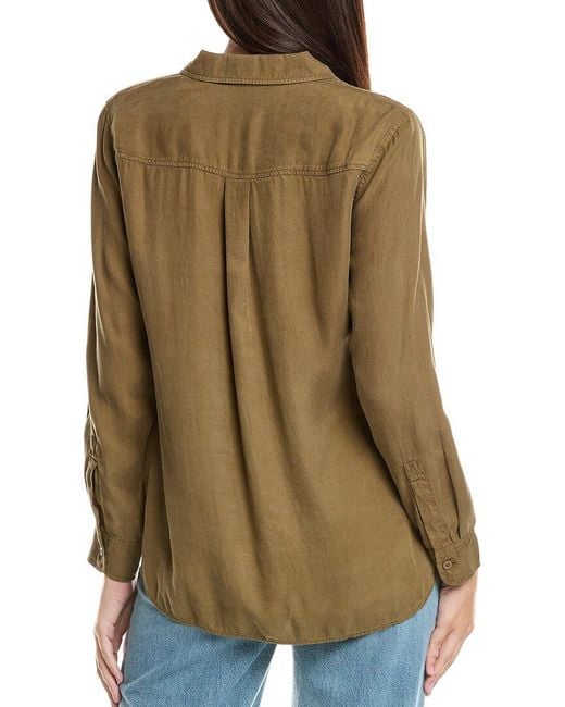 Bella Dahl Green Boyfriend Button-Up Shirt