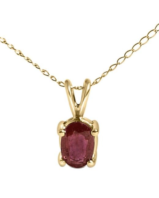 Haus of Brilliance Metallic Colorful Gemstones 14K 0.50 Ct. Tw. Garnet Pendant Necklace