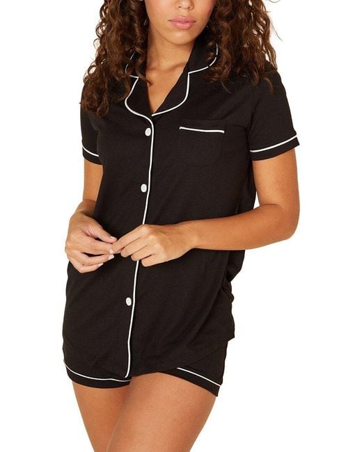 Cosabella Black 2Pc Bella Ss Top Boxer Set