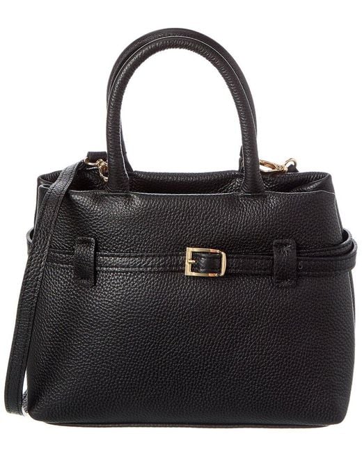 Persaman New York Black Adelina19 Leather Satchel