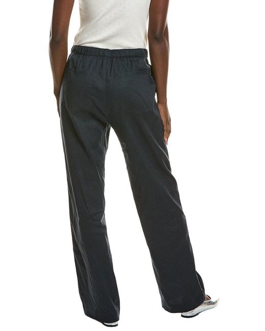 Rag & Bone Black Logan Linen-Blend Beach Pant