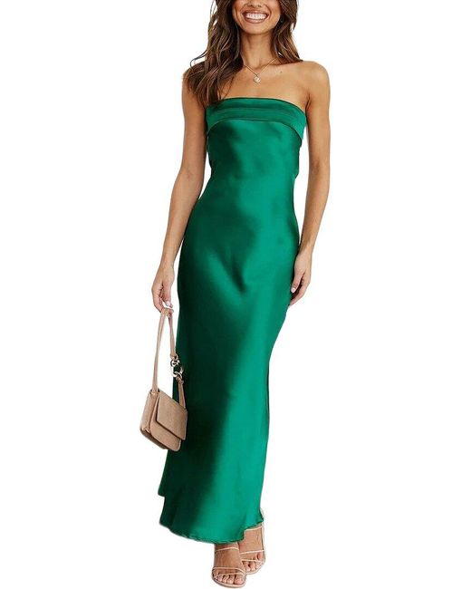 LEON GORI Green Maxi Dress