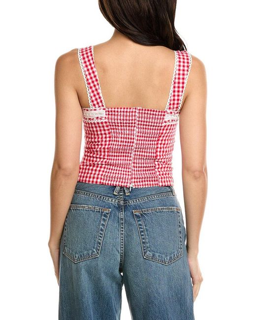 Avantlook Red Check Top