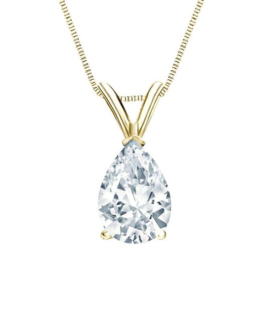 Sabrina Designs Lab Grown Diamonds Metallic 14K 1.00 Ct. Tw. Lab-Grown Diamond Solitaire Pendant