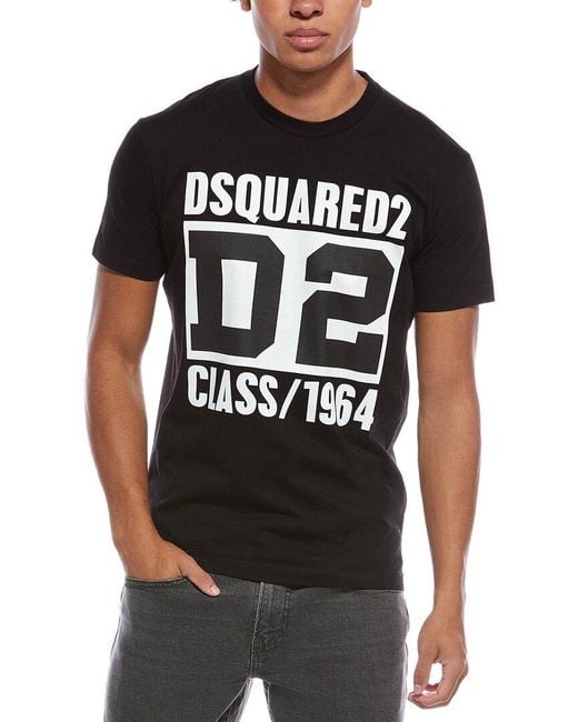 DSquared² Black Graphic T-Shirt for men