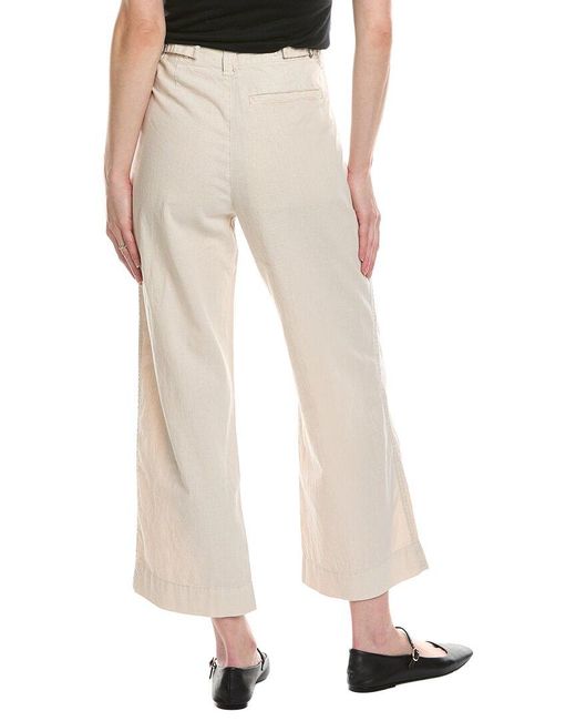 Michael Stars Natural Geraldine Straight Leg Linen-Blend Pant