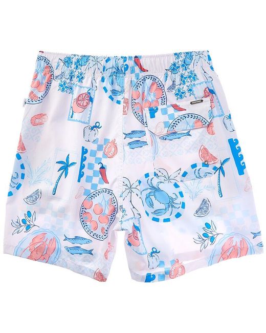 Vintage Summer Blue 4-Way Swim Short for men