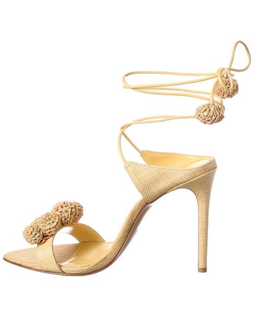 Alexandre Birman Metallic Resse Raffia Sandal