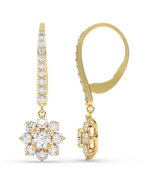Lab Grown Diamonds Metallic 14K 3.50 Ct. Tw. Lab-Grown Diamond Earrings