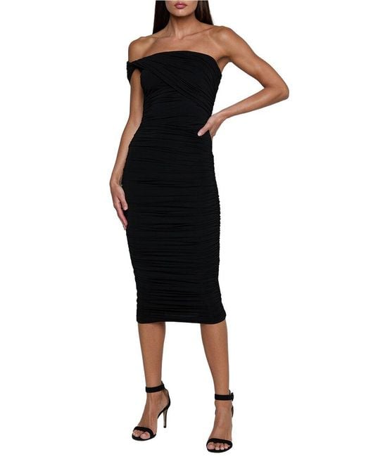 L'Agence Black Cheryl Midi Dress
